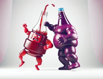 AI in digital marketing - HubSpot-generated image of a mascot brawl